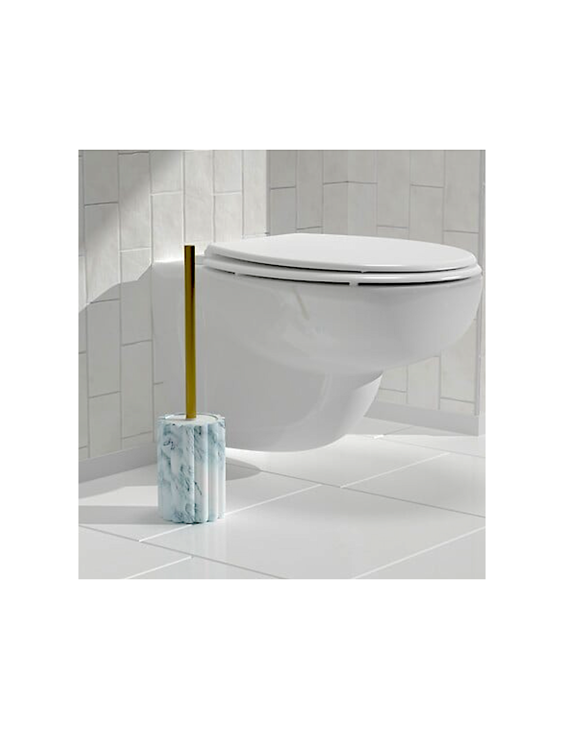 PORTASCOPINO 213323 MARBY 10X42CM RESINA BIANCO