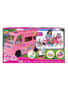 Barbie Camper dei Sogni con barbecue cambia colore e tenda sul tetto | shopincasa.it
