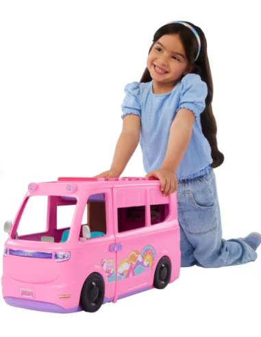 Barbie Camper dei Sogni con barbecue cambia colore e tenda sul tetto | shopincasa.it