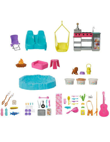 Barbie Camper dei Sogni con barbecue cambia colore e tenda sul tetto | shopincasa.it