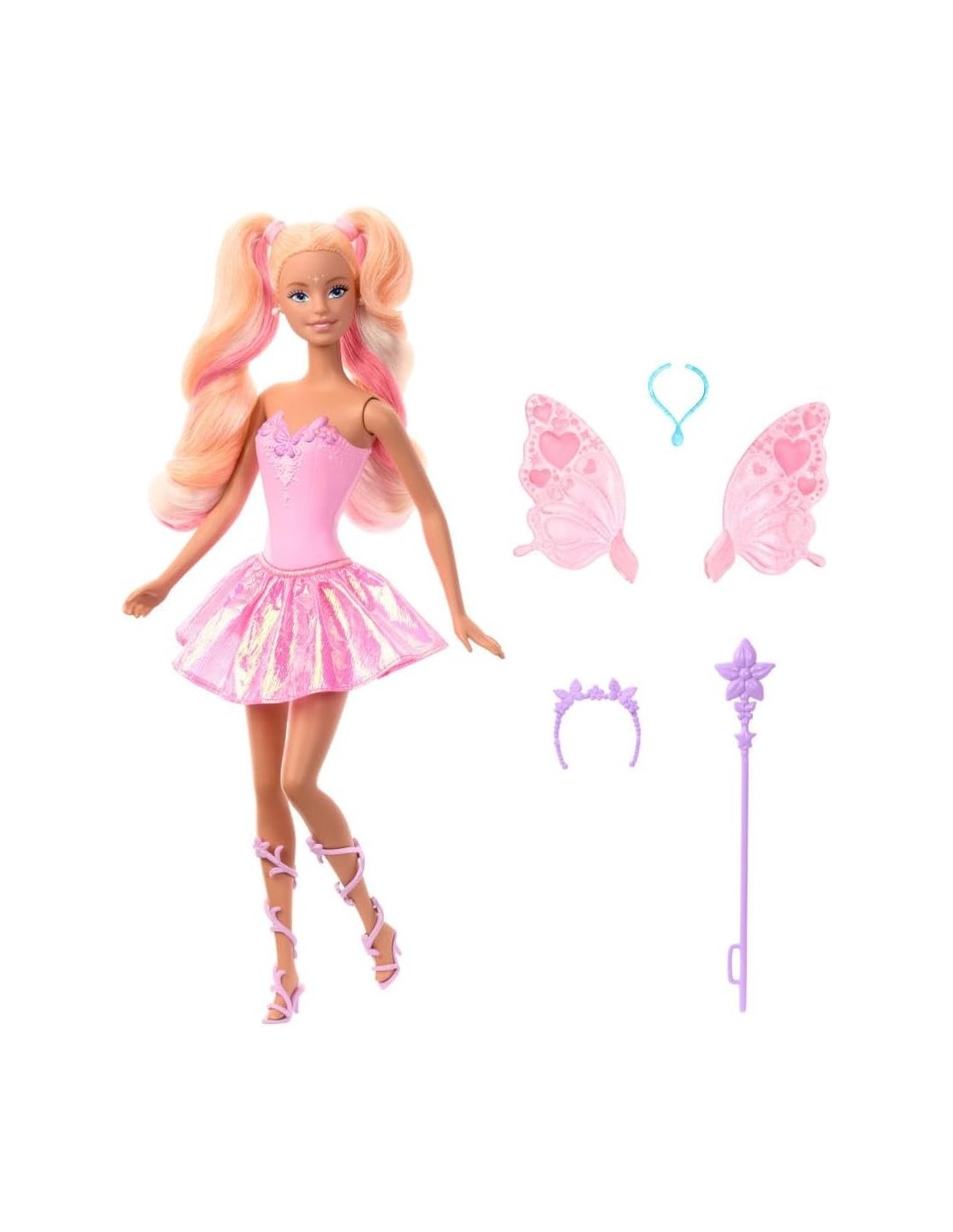 Barbie Fata JCP76 con outfit cambia colore e bacchetta | shopincasa.it
