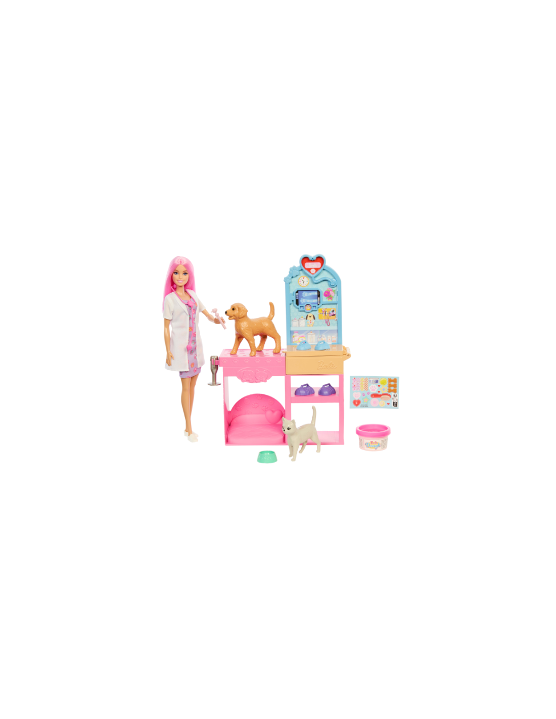 Barbie Veterinaria con cuccioli e pasta modellabile | shopincasa.it