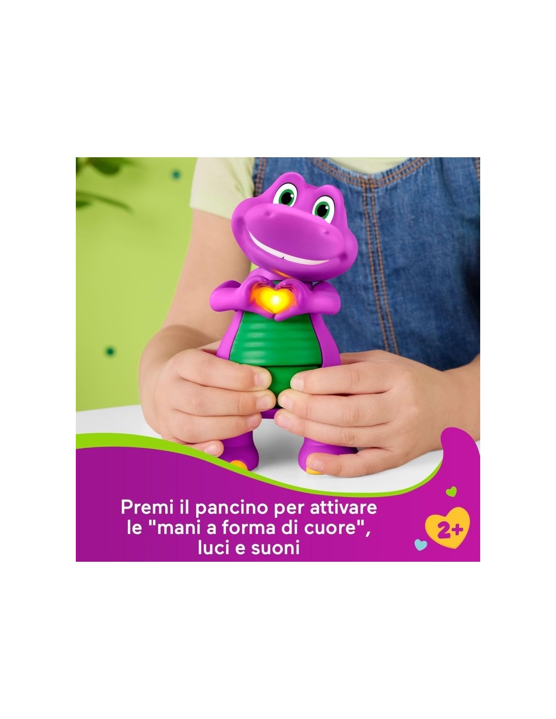 Barney Mani a Cuore con Luci e Suoni Alto 14cm | Shop in Casa