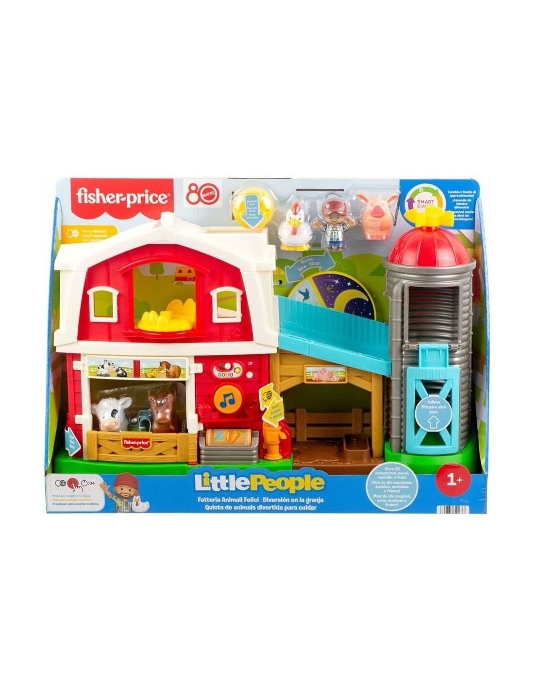 Fisher‑Price Little People Divertente Fattoria Animali Felici Multilingue | Shop in Casa