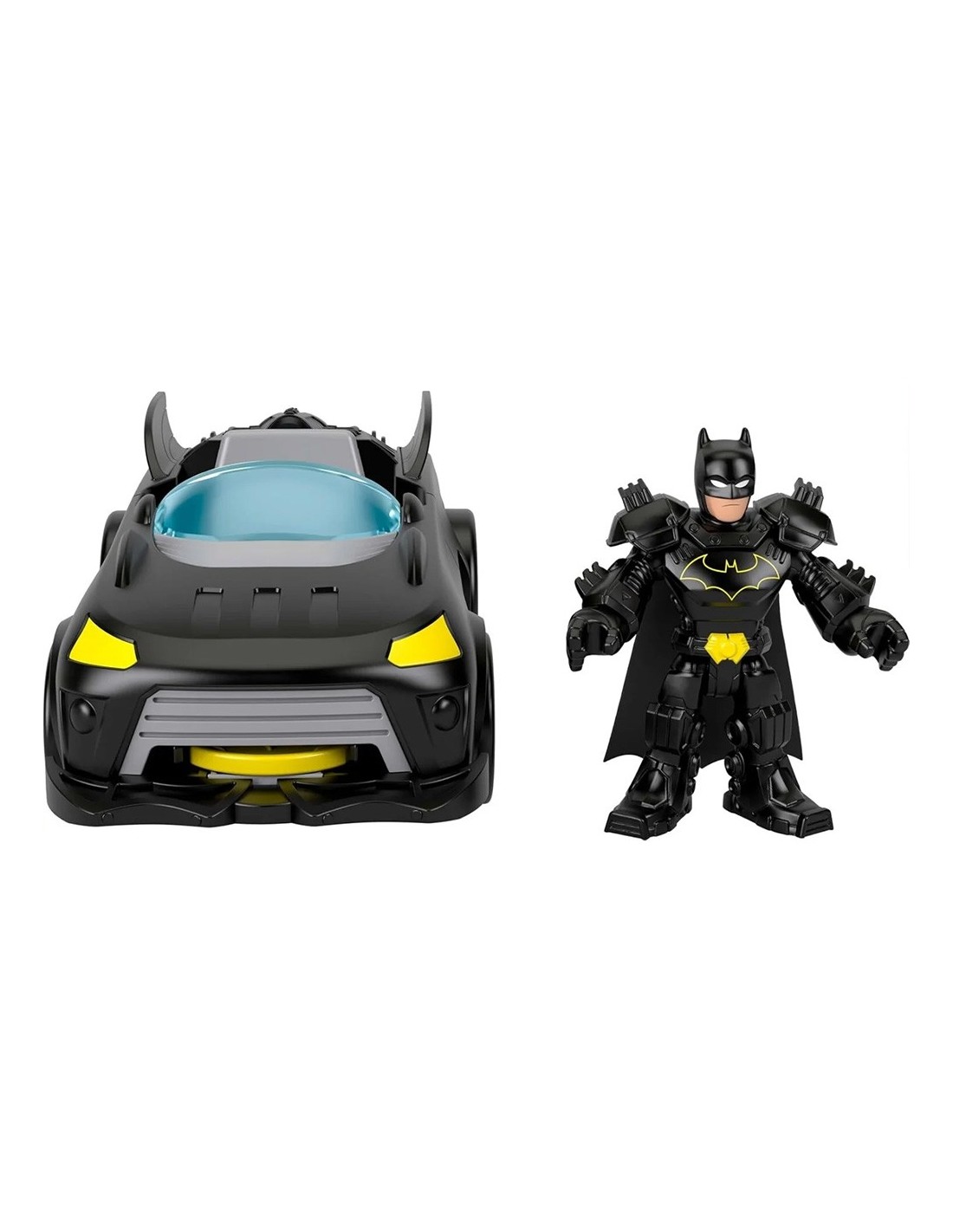 Imaginext DC Super Friends Metal Force Batmobile con luci e suoni, Batman, lanciatore e dischi | shopincasa.it