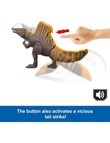Jurassic World Spinosauro Attacco Furioso con pinna dorsale e coda mobili JGB56 | shopincasa.it