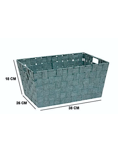 CESTO 204977C LISE VERDE 38X26X18CM POLIESTERE/METALLO