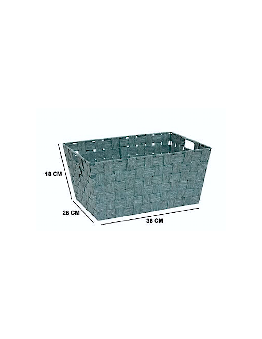 CESTO 204977C LISE VERDE 38X26X18CM POLIESTERE/METALLO