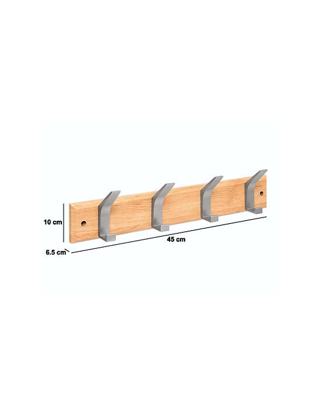 APPENDIABITI PARETE 209386C ZINY 4P BEIGE 45X10CM ALLUMINIO/MDF