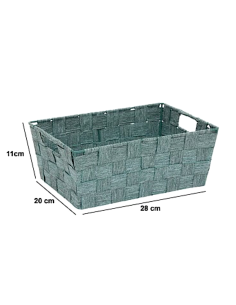 CESTINO 211420C LISE VERDE 28X20X11CM POLIESTERE/METALLO