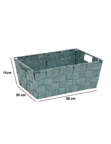CESTINO 211420C LISE VERDE 28X20X11CM POLIESTERE/METALLO