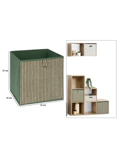 SCATOLA PORTAOGGETTI 212700C COTTY VERDE 31X31CM