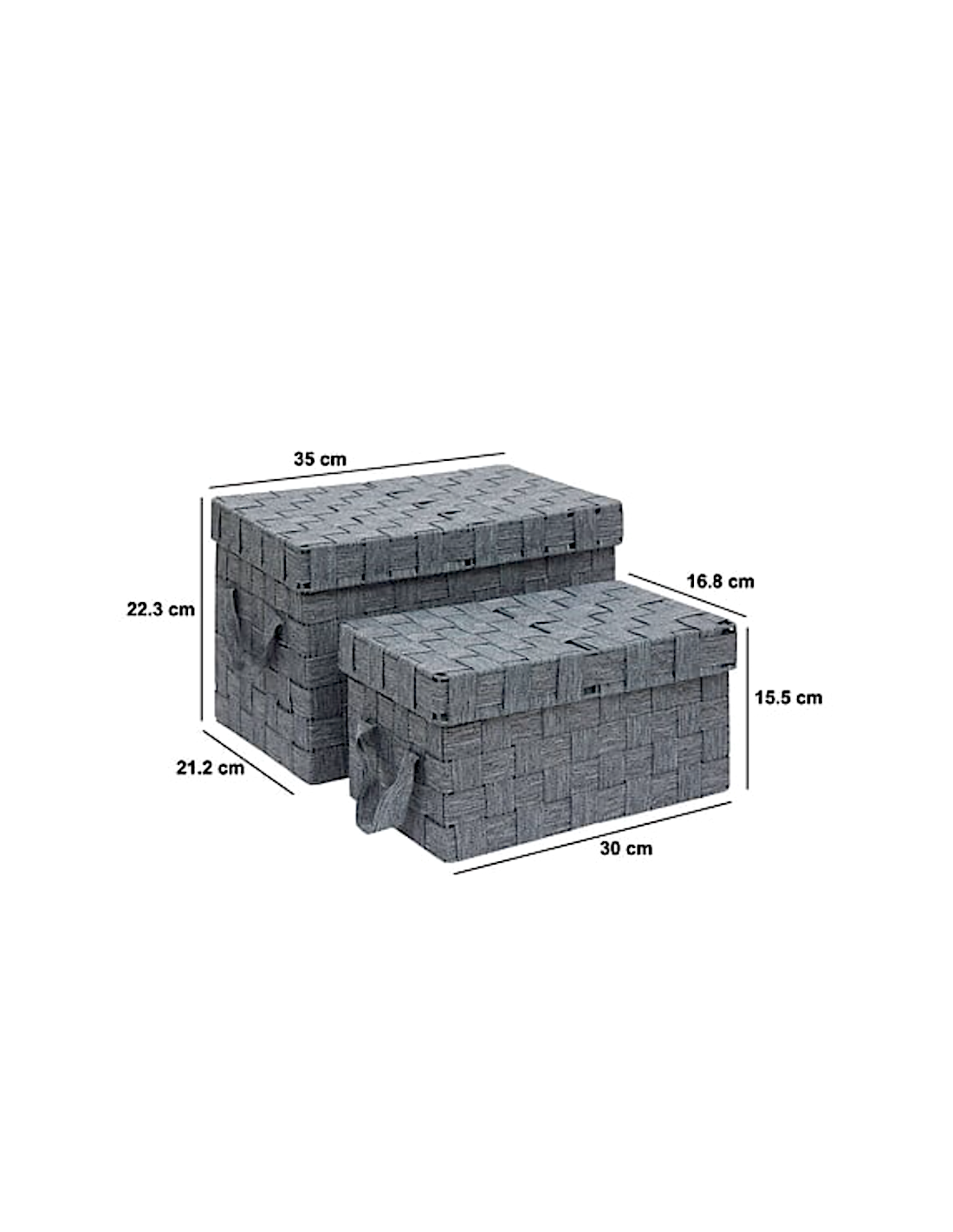SCATOLA 213343A 1 MIS LISE GRIGIO 30X17X15CM POLIESTERE