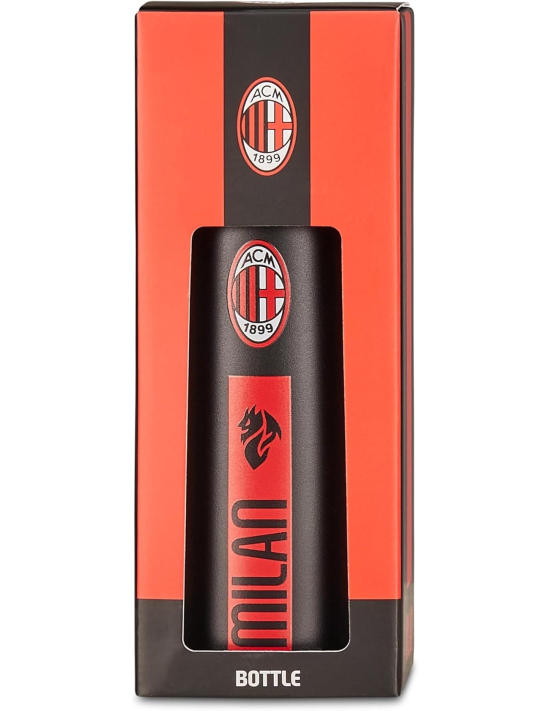 THERMOS E PORTAVIVANDE: vendita online Seven Milan, borraccia termica, nera, 460 ml, acciaio inox, 19x7 cm, caldo 12h, freddo...