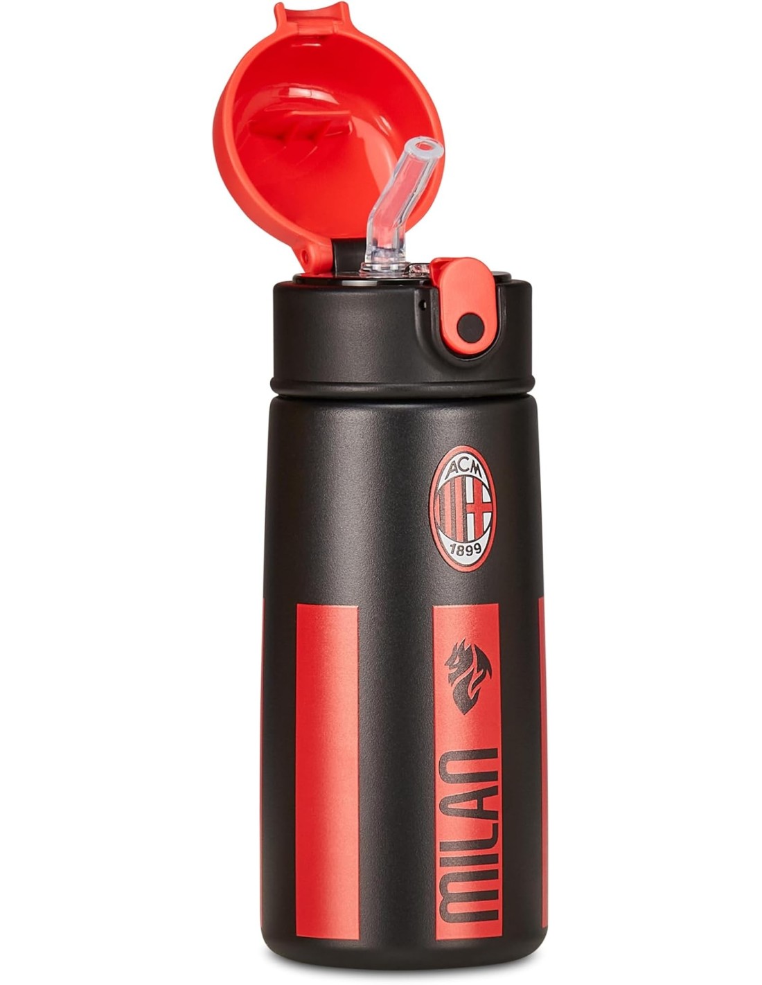 THERMOS E PORTAVIVANDE: vendita online Seven Milan, borraccia termica, nera, 460 ml, acciaio inox, 19x7 cm, caldo 12h, freddo...