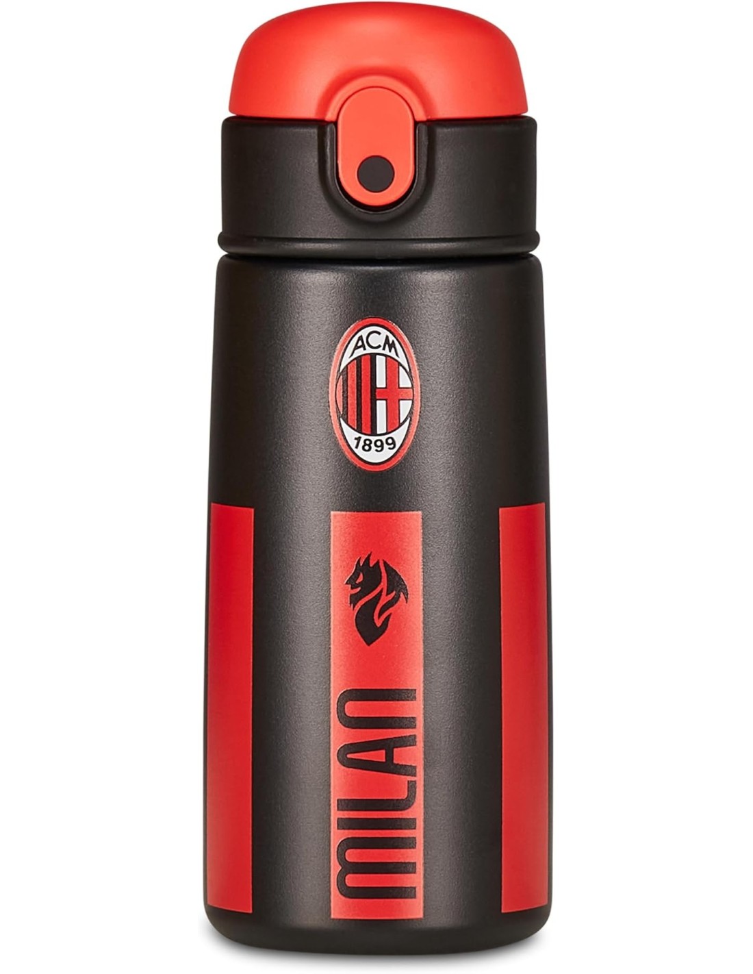 THERMOS E PORTAVIVANDE: vendita online Seven Milan, borraccia termica, nera, 460 ml, acciaio inox, 19x7 cm, caldo 12h, freddo...
