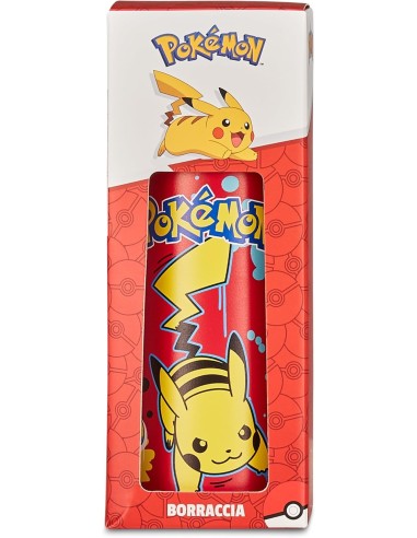 THERMOS E PORTAVIVANDE: vendita online Seven Pokémon, borraccia termica, rossa, 460 ml, acciaio inox, 19x7 cm, caldo 12h, fre...