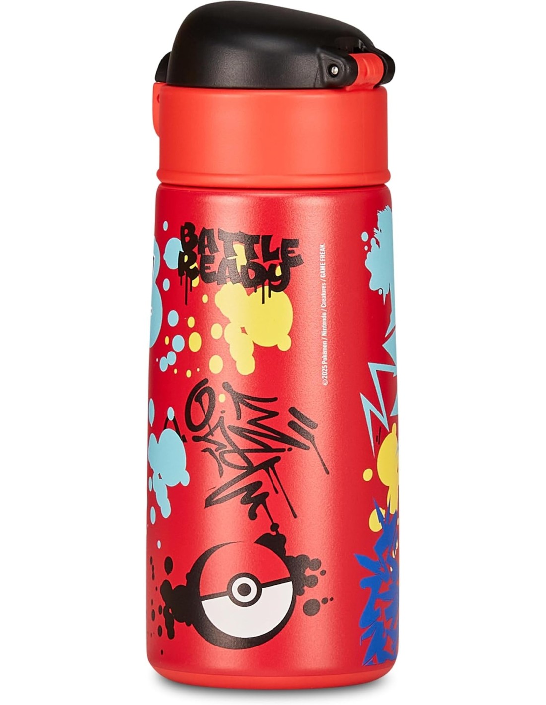 THERMOS E PORTAVIVANDE: vendita online Seven Pokémon, borraccia termica, rossa, 460 ml, acciaio inox, 19x7 cm, caldo 12h, fre...