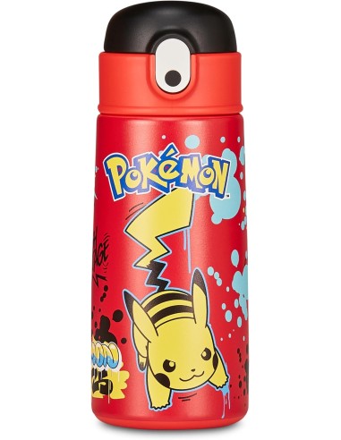 THERMOS E PORTAVIVANDE: vendita online Seven Pokémon, borraccia termica, rossa, 460 ml, acciaio inox, 19x7 cm, caldo 12h, fre...