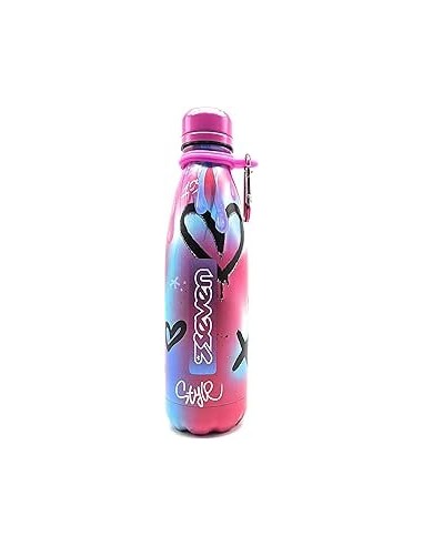 THERMOS E PORTAVIVANDE: vendita online Borraccia termica, acciaio inox, 500 ml, Seven, cuori, scuola, sport, tempo libero, ba...