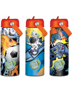 THERMOS E PORTAVIVANDE: vendita online Borraccia SJ, Termica 500 ml, per Bambini, in Acciaio, con Beccuccio, Caldo 12h Freddo...