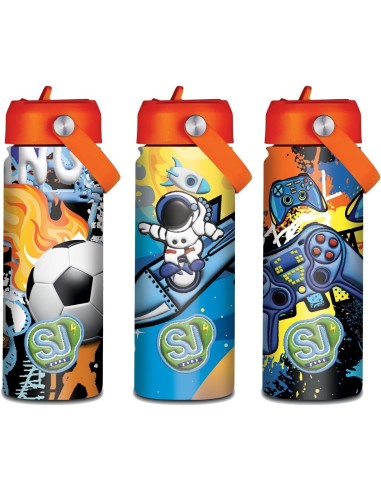 THERMOS E PORTAVIVANDE: vendita online Borraccia SJ, Termica 500 ml, per Bambini, in Acciaio, con Beccuccio, Caldo 12h Freddo...