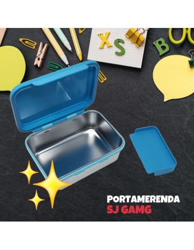 THERMOS E PORTAVIVANDE: vendita online SJ Gang, Porta Merenda, Game Boy, per Scuola Elementare, 16x12x7 cm, Acciaio 304, Dopp...