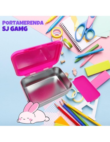 THERMOS E PORTAVIVANDE: vendita online SJ Gang, Porta Merenda, Bunny Love Girl, per Scuola Elementare, 16x12x7 cm, Acciaio 30...