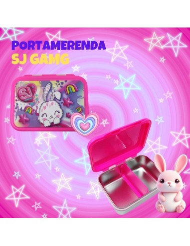 THERMOS E PORTAVIVANDE: vendita online SJ Gang, Porta Merenda, Bunny Love Girl, per Scuola Elementare, 16x12x7 cm, Acciaio 30...