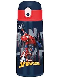 THERMOS E PORTAVIVANDE: vendita online Seven, Borraccia Termica, Spider-Man, Rossa, 0,46 Litri, 19x7 cm, Acciaio Inox 304, Ba...