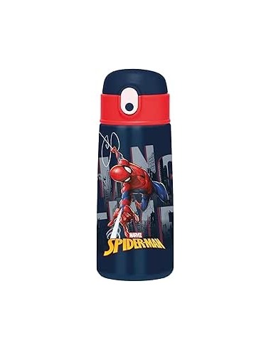 THERMOS E PORTAVIVANDE: vendita online Seven, Borraccia Termica, Spider-Man, Rossa, 0,46 Litri, 19x7 cm, Acciaio Inox 304, Ba...