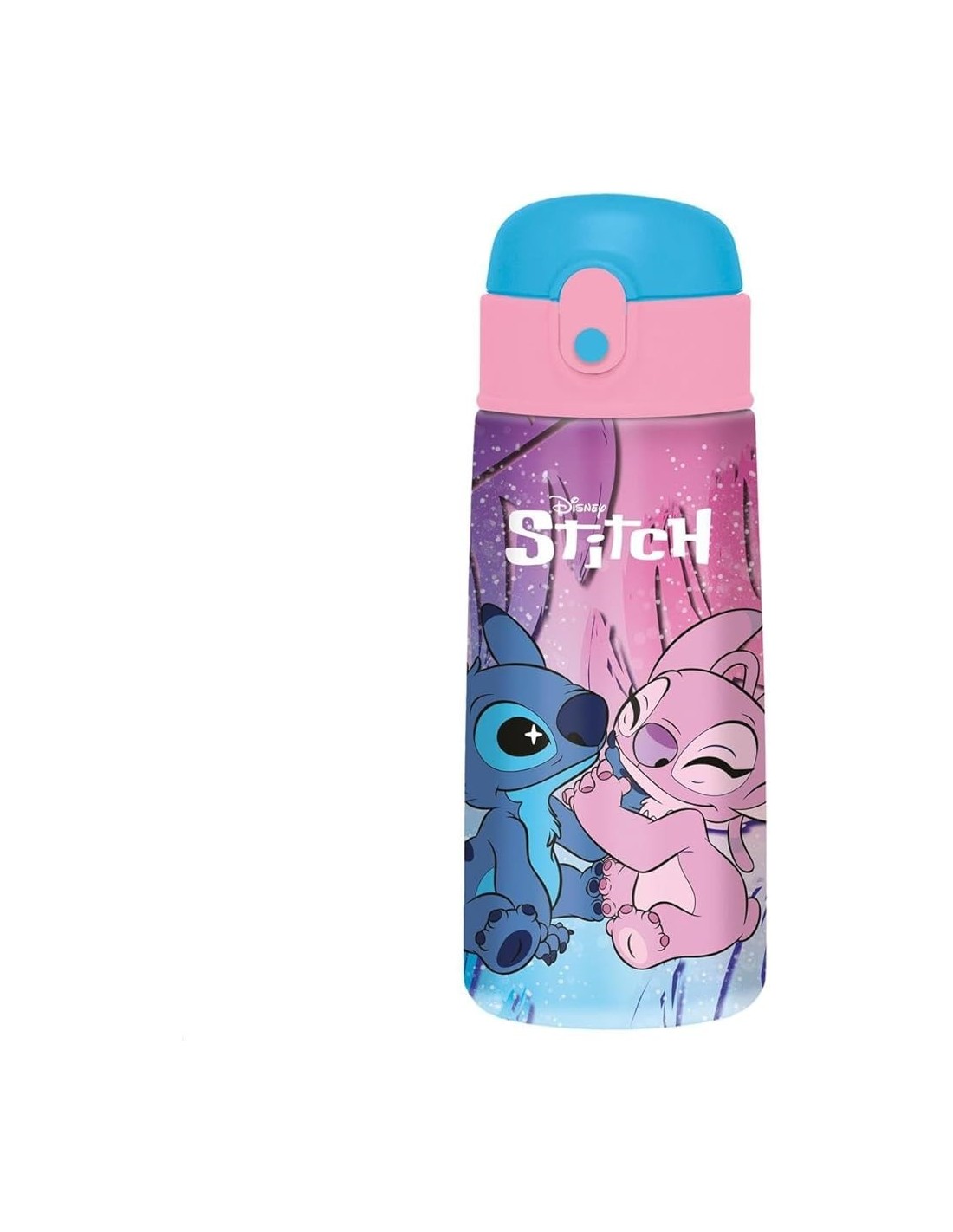 THERMOS E PORTAVIVANDE: vendita online Seven, Borraccia Termica, Lilo & Stitch, Rosa, 460 ml, 19x7 cm, Acciaio Inox, Bambina,...