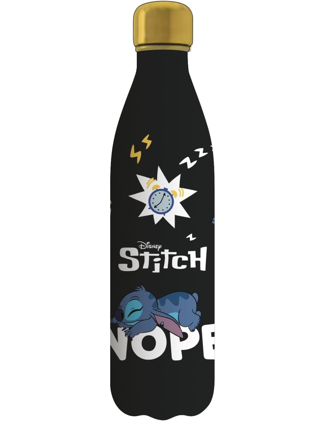 THERMOS E PORTAVIVANDE: vendita online Seven, Borraccia Termica, Lilo & Stitch, Nera, 500 ml, 26x7 cm, Acciaio Inox, Bambina,...