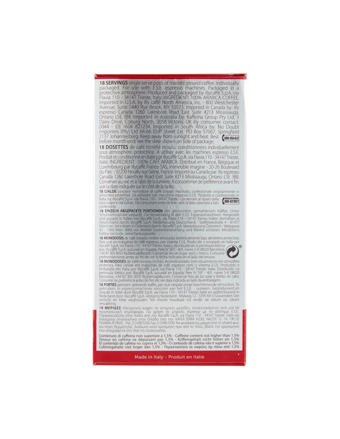 Cialde Monodose Compatibili E.S.E. 18 pezzi | shopincasa.it