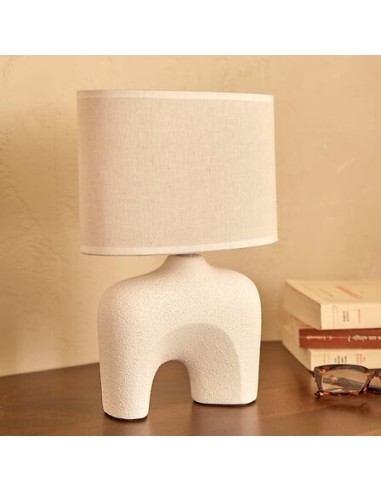 ILLUMINAZIONE: vendita online Lampada Gaby, bianca, H. 31,5 cm, L. 22 cm, design moderno, ceramica, collezione Wonja in offerta