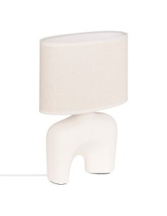 ILLUMINAZIONE: vendita online Lampada Gaby, bianca, H. 31,5 cm, L. 22 cm, design moderno, ceramica, collezione Wonja in offerta