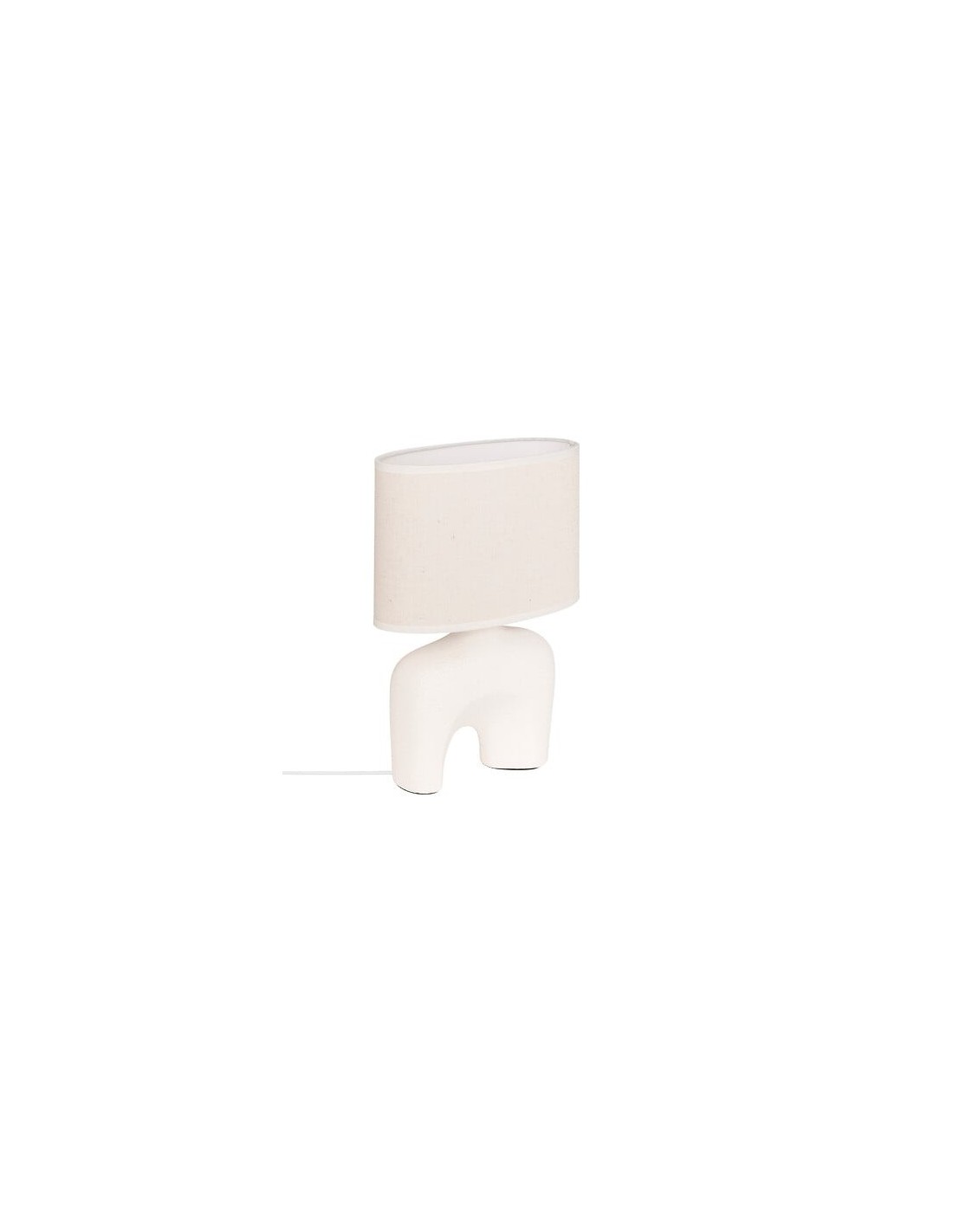 ILLUMINAZIONE: vendita online Lampada Gaby, bianca, H. 31,5 cm, L. 22 cm, design moderno, ceramica, collezione Wonja in offerta