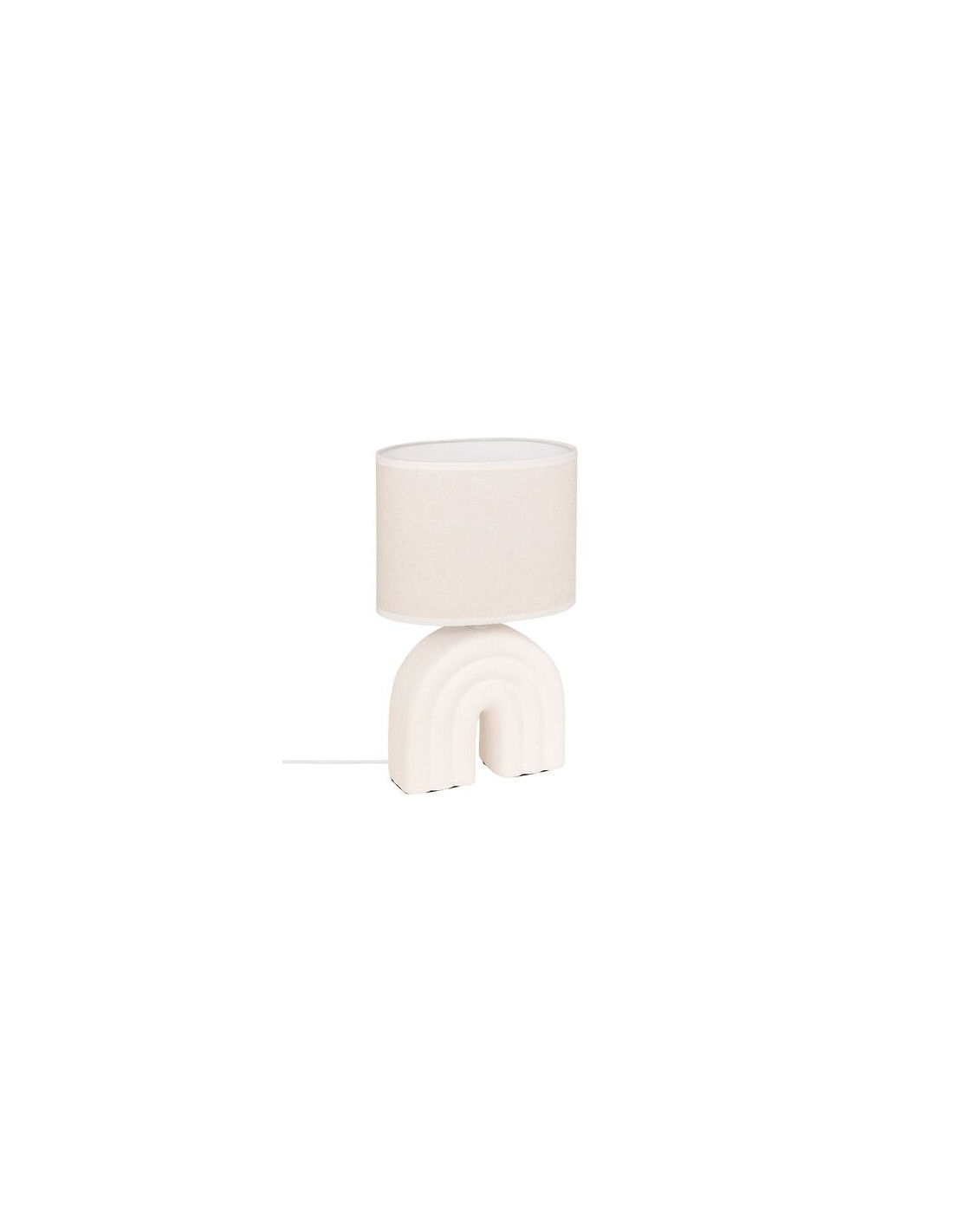 ILLUMINAZIONE: vendita online Lampada Gabin, bianca, H. 32 cm, L. 20 cm, design compatto, ceramica moderna in offerta