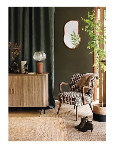ILLUMINAZIONE: vendita online Lampada Phylas, D. 27,5 cm, A. 45,5 cm, ceramica camel, vetro, design moderno, decorazione eleg...