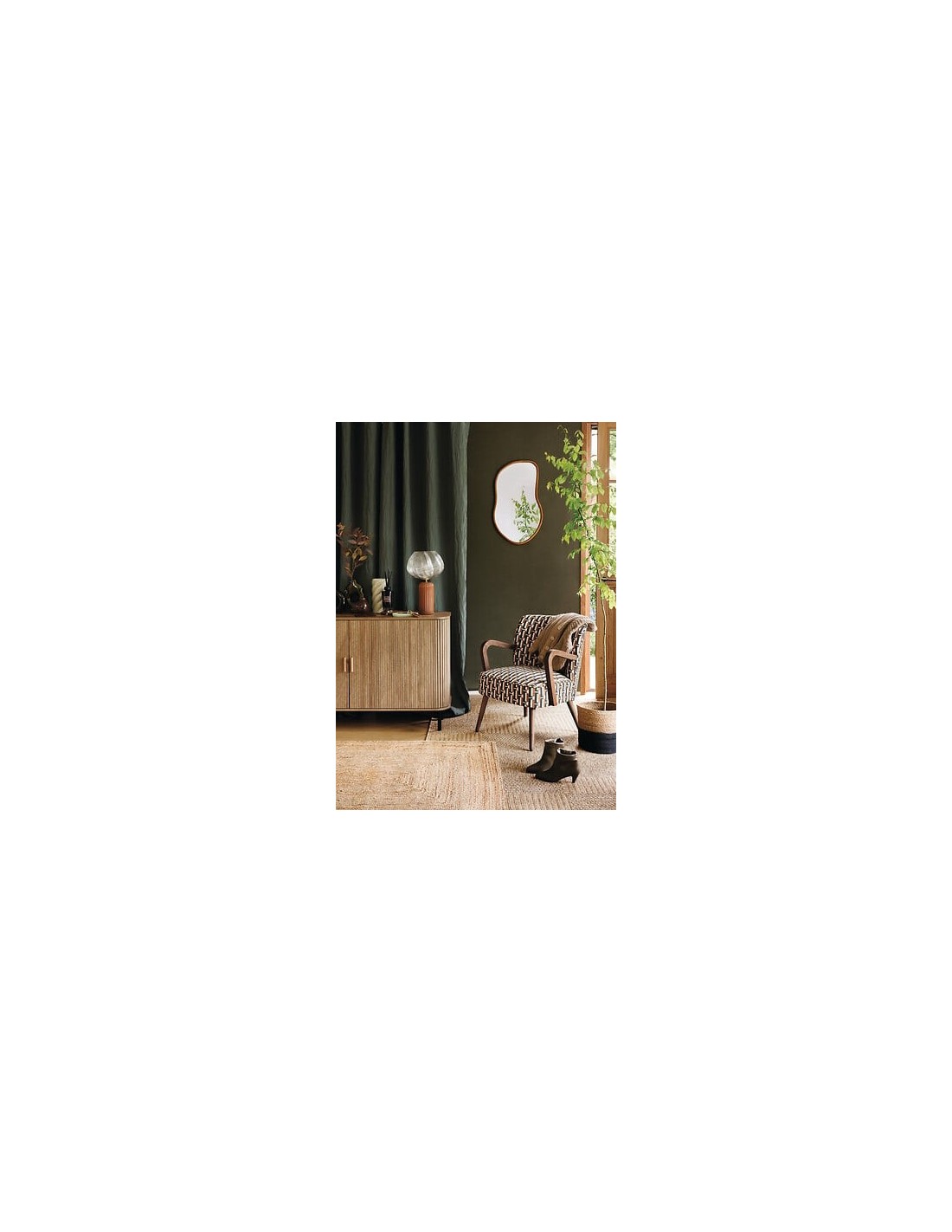ILLUMINAZIONE: vendita online Lampada Phylas, D. 27,5 cm, A. 45,5 cm, ceramica camel, vetro, design moderno, decorazione eleg...