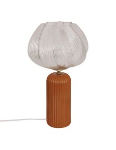 ILLUMINAZIONE: vendita online Lampada Phylas, D. 27,5 cm, A. 45,5 cm, ceramica camel, vetro, design moderno, decorazione eleg...