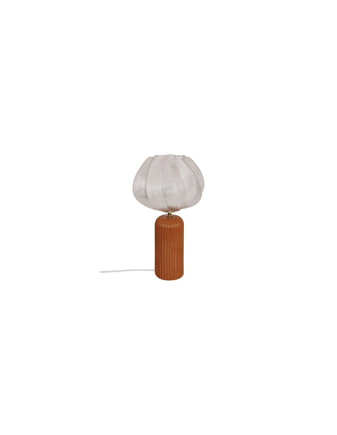ILLUMINAZIONE: vendita online Lampada Phylas, D. 27,5 cm, A. 45,5 cm, ceramica camel, vetro, design moderno, decorazione eleg...