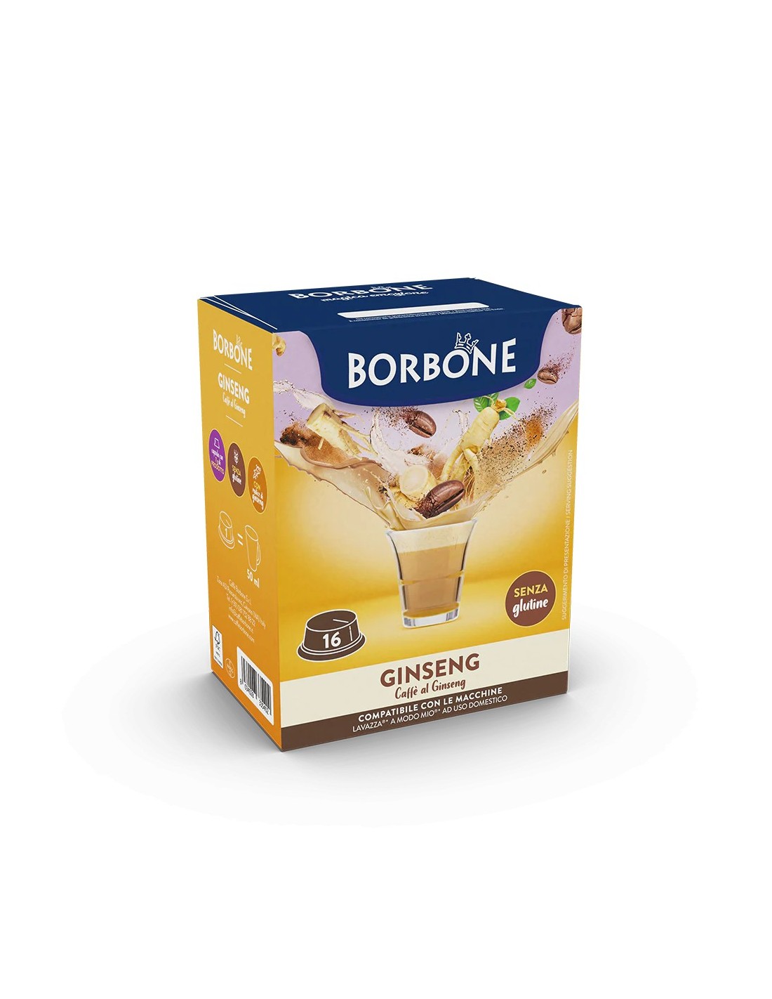 16 Capsule Borbone Ginseng Compatibili A Modo Mio | Shopincasa.it