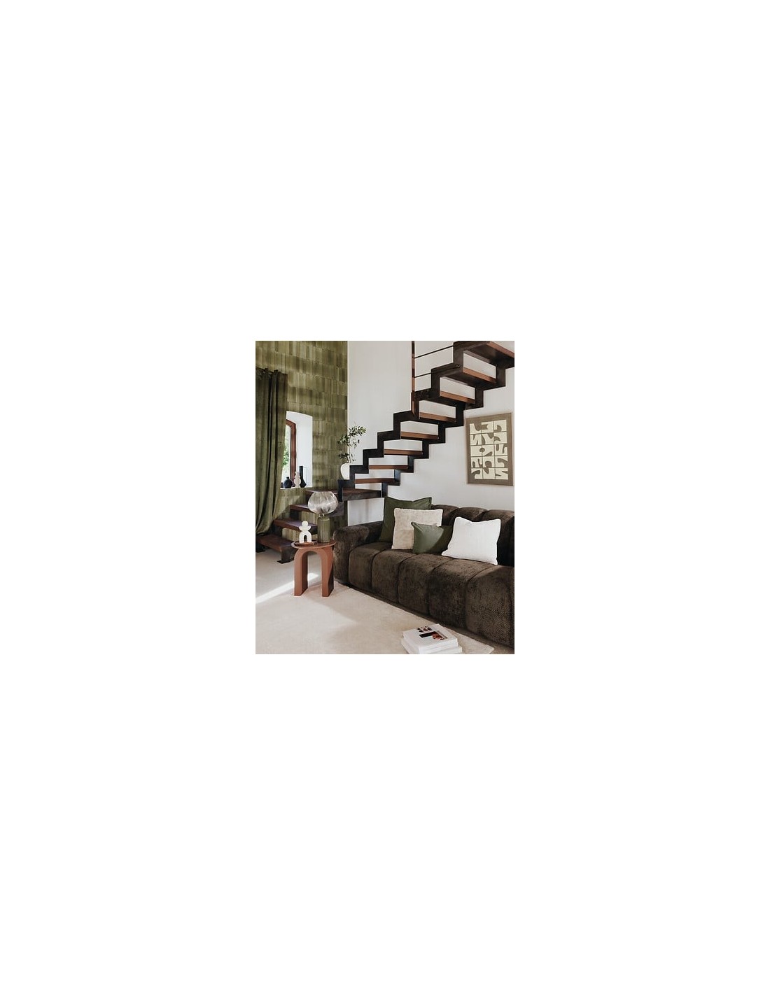 ILLUMINAZIONE: vendita online Lampada Phylas, D. 27,5 cm, A. 45,5 cm, ceramica verde kaki, vetro, design decorativo moderno i...