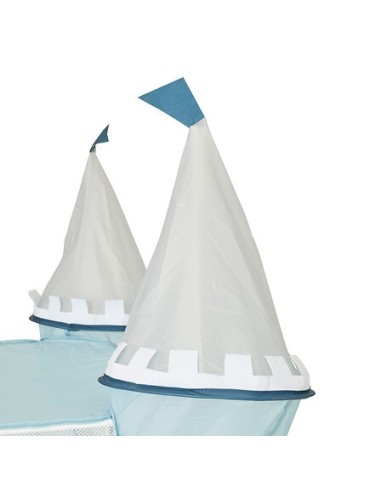 OGGETTISTICA: vendita online Tenda castello bambini, blu, L. 130 cm, P. 78 cm, H. 78 cm, leggera, con porta avvolgibile in of...
