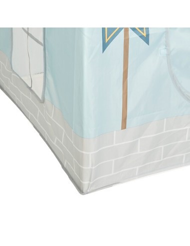 OGGETTISTICA: vendita online Tenda castello bambini, blu, L. 130 cm, P. 78 cm, H. 78 cm, leggera, con porta avvolgibile in of...