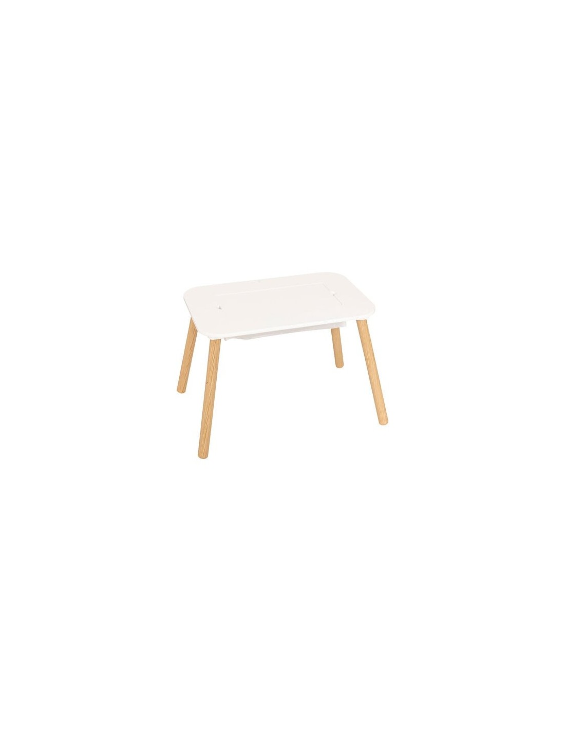 TAVOLI: vendita online Tavolo Buldy, L. 68,5 cm, P. 46,5 cm, H. 43 cm, piano reversibile, bianco, tavolino giochi bambini in ...