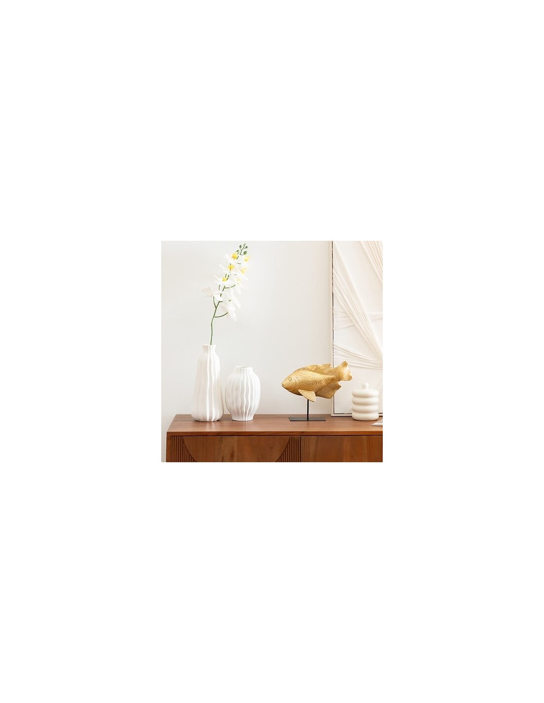 VASI D'ARREDO: vendita online Vaso Fernan, ceramica bianca, D. 13 cm, H. 30 cm, design elegante, stoneware in offerta