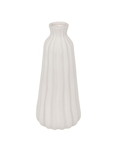 VASI D'ARREDO: vendita online Vaso Fernan, ceramica bianca, D. 13 cm, H. 30 cm, design elegante, stoneware in offerta