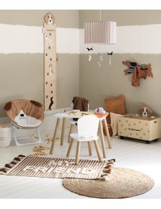 OGGETTISTICA: vendita online Metro da parete, cane Scott, legno MDF beige, H. 140 cm, L. 29 cm, decorazione bambini in offerta 2